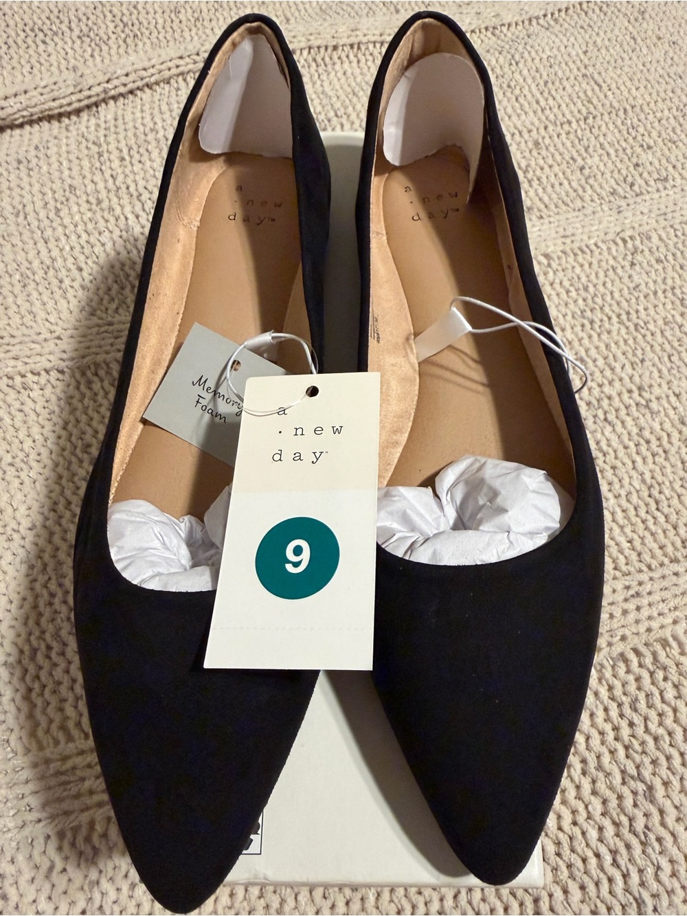 a new day Black Pointed Toe Flats